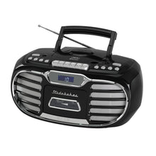 Load image into Gallery viewer, Retro Edge Big Sound Bluetooth Boombox with CD/Cassette Player-Recorder/AM-FM Stereo Radio with Metal Grill - SB2150A