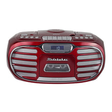 Load image into Gallery viewer, Retro Edge Big Sound Bluetooth Boombox with CD/Cassette Player-Recorder/AM-FM Stereo Radio with Metal Grill - SB2150A