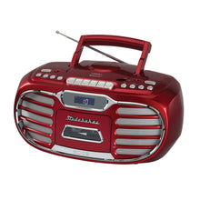 Load image into Gallery viewer, Retro Edge Big Sound Bluetooth Boombox with CD/Cassette Player-Recorder/AM-FM Stereo Radio with Metal Grill - SB2150A