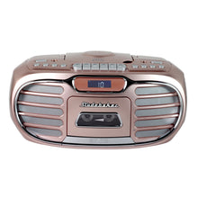 Load image into Gallery viewer, Retro Edge Big Sound Bluetooth Boombox with CD/Cassette Player-Recorder/AM-FM Stereo Radio with Metal Grill - SB2150A