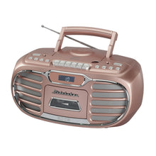 Load image into Gallery viewer, Retro Edge Big Sound Bluetooth Boombox with CD/Cassette Player-Recorder/AM-FM Stereo Radio with Metal Grill - SB2150A
