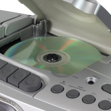 Load image into Gallery viewer, Retro Edge Big Sound Bluetooth Boombox with CD/Cassette Player-Recorder/AM-FM Stereo Radio with Metal Grill - SB2150A