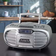 Load image into Gallery viewer, Retro Edge Big Sound Bluetooth Boombox with CD/Cassette Player-Recorder/AM-FM Stereo Radio with Metal Grill - SB2150A