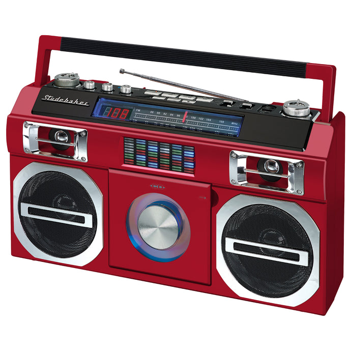 Master Blaster Bluetooth Boombox with 3 Way Power, AM/FM Radio, USB Port, CD Player with MP3 Playback and 10 Watts RMS Power - SB2149