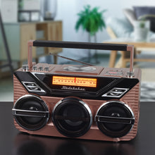 Load image into Gallery viewer, Studebaker Avanti Stereo Boombox with CD, FM Stereo Radio, Bluetooth Receive & Transmit, LED Light Show and 15W Subwoofer for High Power Bass - SB2165