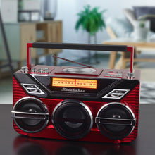 Load image into Gallery viewer, Studebaker Avanti Stereo Boombox with CD, FM Stereo Radio, Bluetooth Receive & Transmit, LED Light Show and 15W Subwoofer for High Power Bass - SB2165