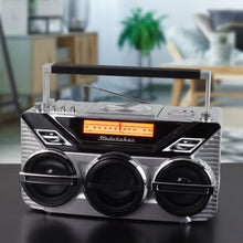 Load image into Gallery viewer, Studebaker Avanti Stereo Boombox with CD, FM Stereo Radio, Bluetooth Receive & Transmit, LED Light Show and 15W Subwoofer for High Power Bass - SB2165