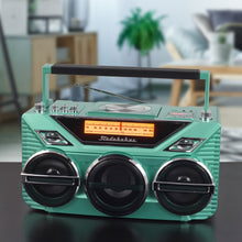 Load image into Gallery viewer, Studebaker Avanti Stereo Boombox with CD, FM Stereo Radio, Bluetooth Receive & Transmit, LED Light Show and 15W Subwoofer for High Power Bass - SB2165