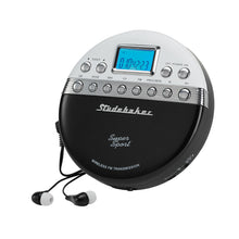 Load image into Gallery viewer, Super Sport Portable CD Player Plays CDs Wirelessly Through Car Radio Includes FM Stereo Radio - SB3705