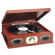 Load image into Gallery viewer, Wooden Turntable with AM/FM Radio & Cassette Player - SB6052