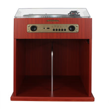 Load image into Gallery viewer, Floor Stand Turntable, Bluetooth Receiver, CD Player, FM Radio, Wood Cabinet, 3W RMS Speakers x 2 - SB6059