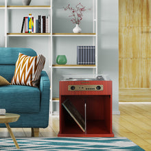 Load image into Gallery viewer, Floor Stand Turntable, Bluetooth Receiver, CD Player, FM Radio, Wood Cabinet, 3W RMS Speakers x 2 - SB6059