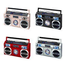 Load image into Gallery viewer, 80's Retro Street Boombox with FM Radio, CD Player, LED EQ, 10 Watts RMS and AC/DC - SB2145