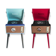 Load image into Gallery viewer, RPM Stand-Up Music System - Floor Stand Turntable, Bluetooth Receiver, CD Player, FM Radio, Wood Cabinet, 3W RMS Speakers x 2 - SB6085