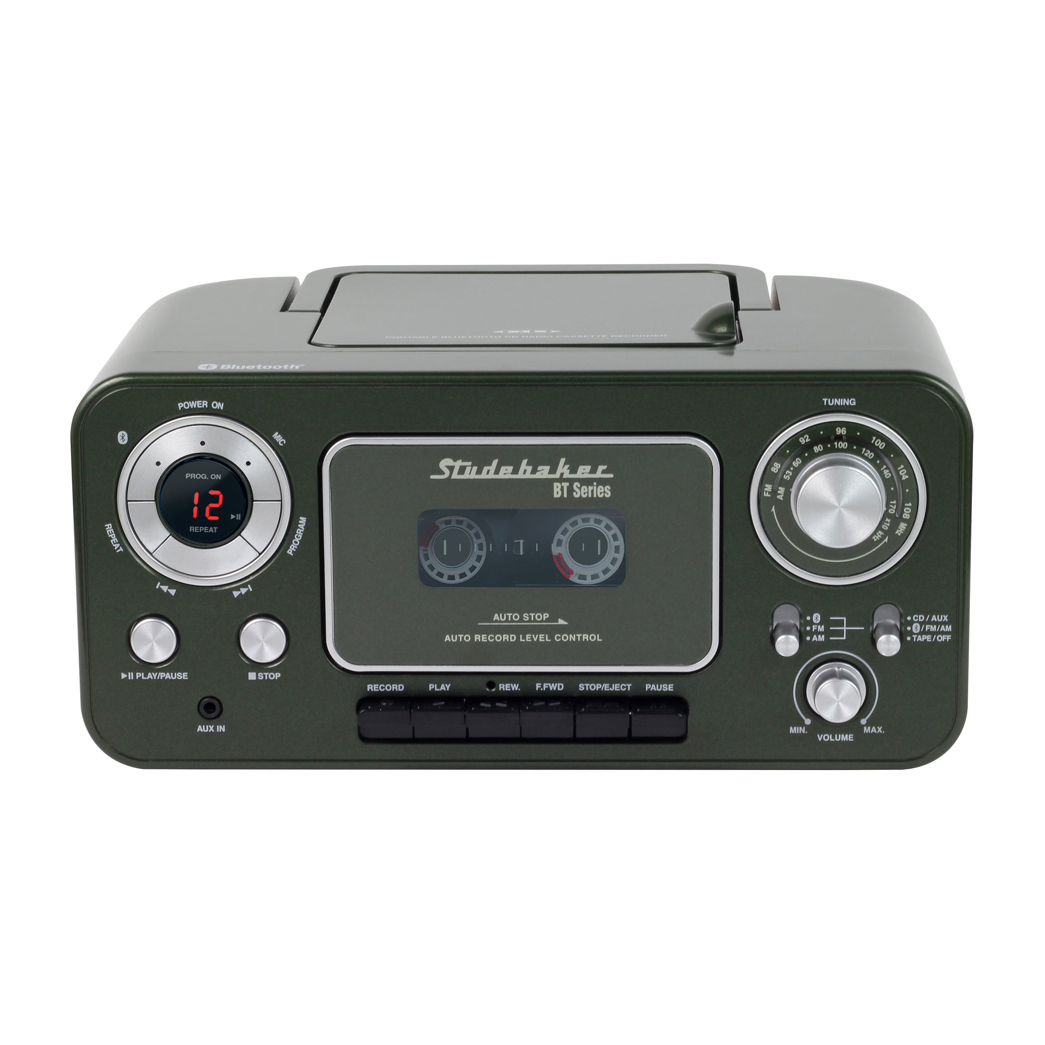 Portable Stereo CD Player with Bluetooth, AM/FM Stereo Radio