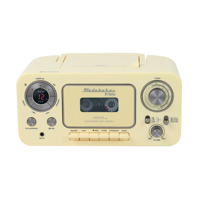 Portable Stereo CD Player with Bluetooth, AM/FM Stereo Radio and Cassette Player/Recorder - SB2135BT