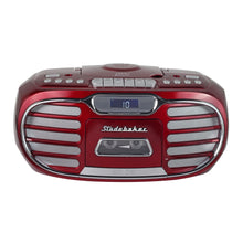 Load image into Gallery viewer, Retro Edge Big Sound Bluetooth Boombox with CD/Cassette Player-Recorder/AM-FM Stereo Radio with Metal Grill - SB2150A
