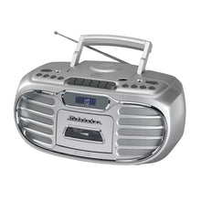Load image into Gallery viewer, Retro Edge Big Sound Bluetooth Boombox with CD/Cassette Player-Recorder/AM-FM Stereo Radio with Metal Grill - SB2150A
