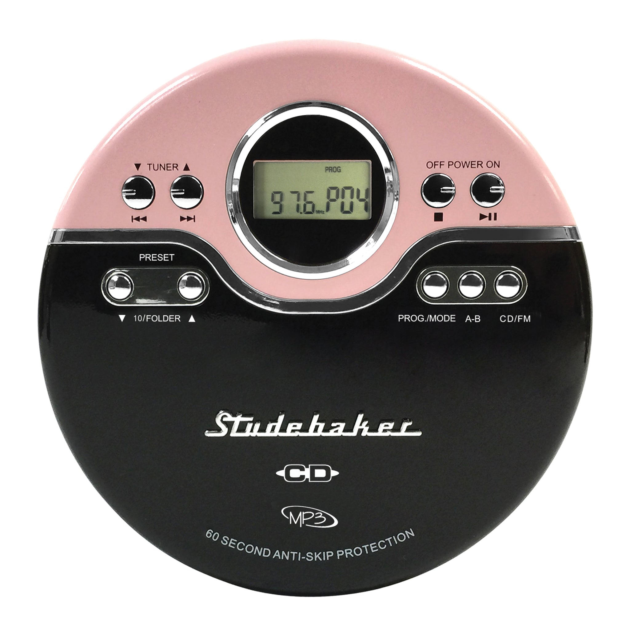 Joggable Personal CD/MP3 Player with Bookmark Feature and FM PLL