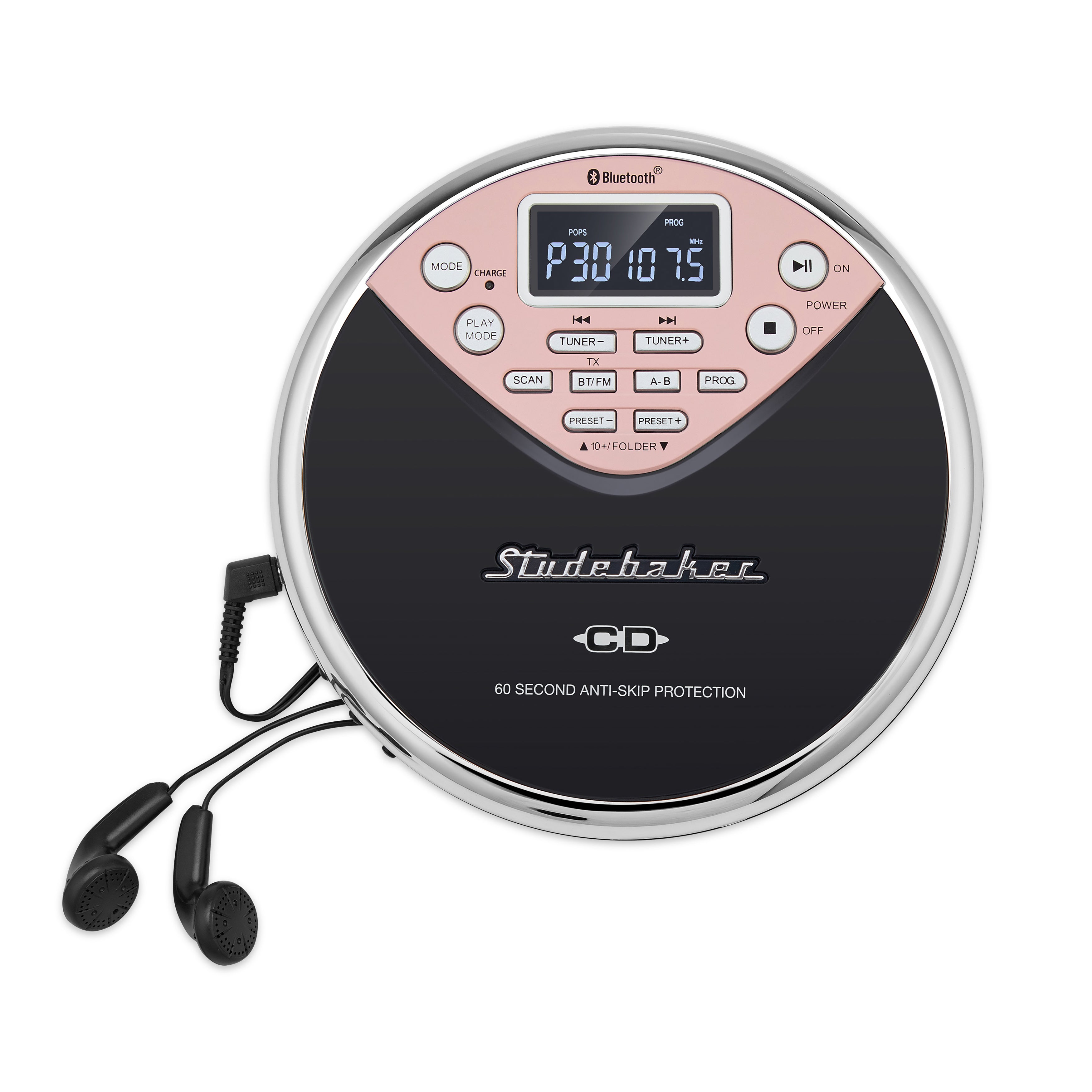 Personal Bluetooth MP3 CD and Audiobook Player w/Digital FM Radio, FM ...
