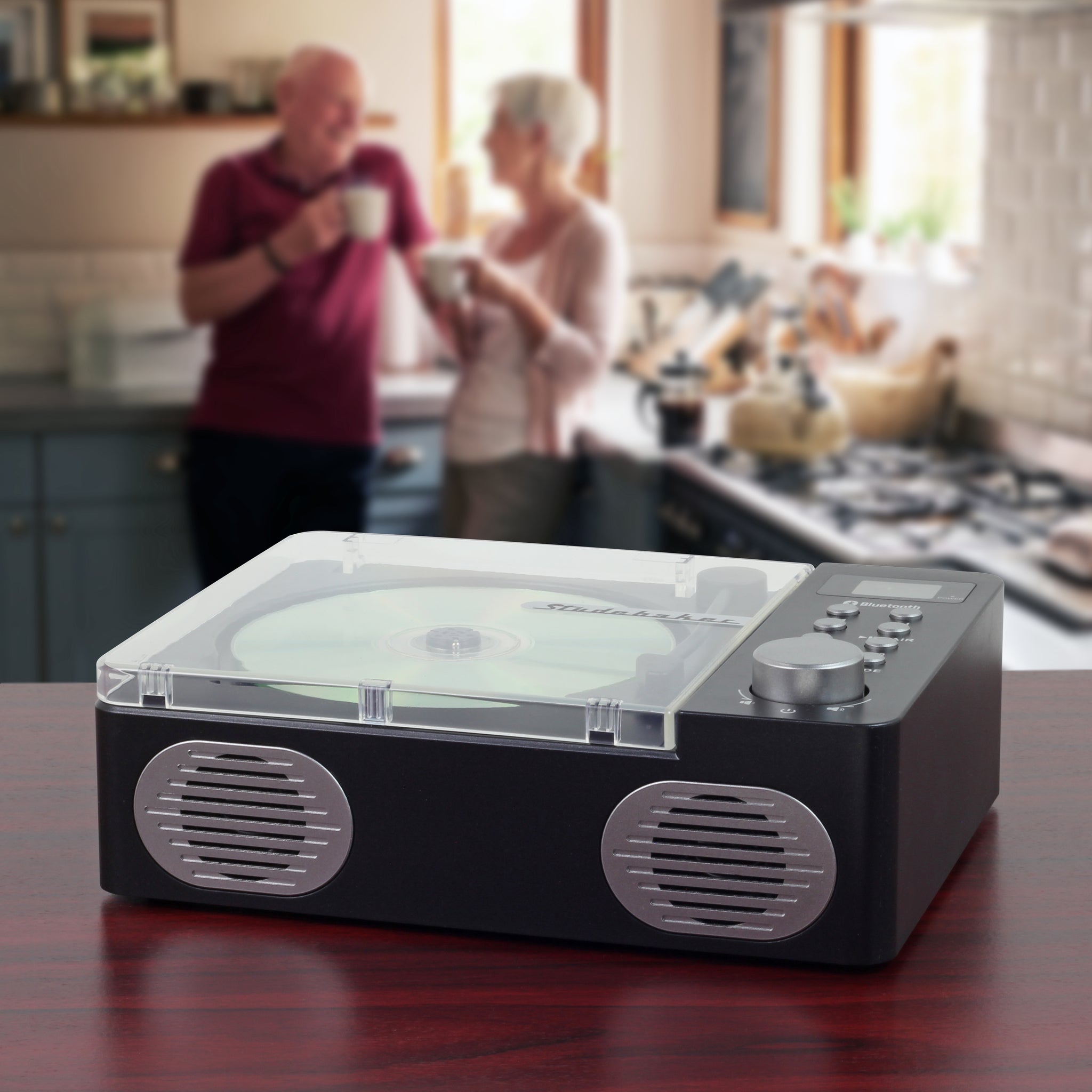 Studebaker SB3720 Retro CD Player with FM Radio and Bluetooth Connecti ...