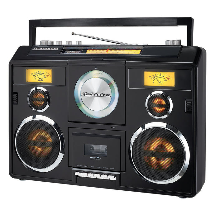 Sound Station Portable Stereo Boombox with Bluetooth/CD/AM-FM Radio/Cassette Recorder - SB2140