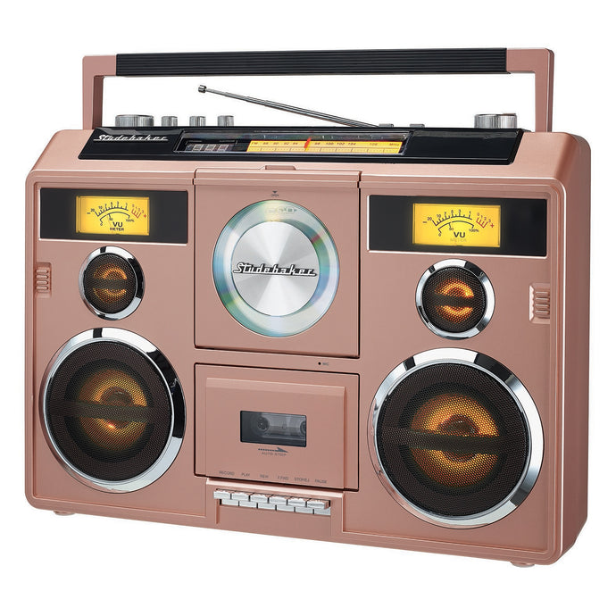 Sound Station Portable Stereo Boombox with Bluetooth/CD/AM-FM Radio/Cassette Recorder - SB2140