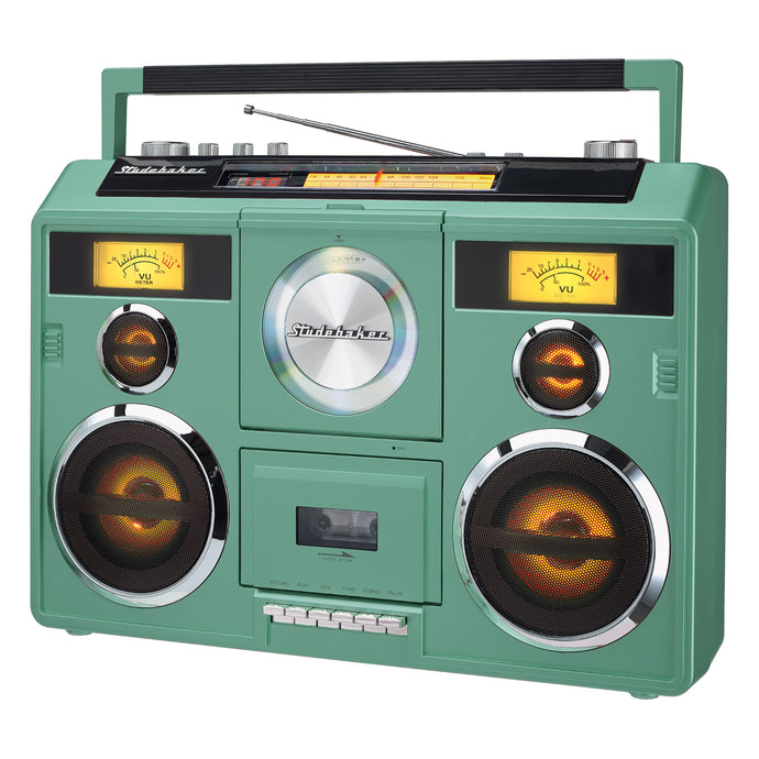 Sound Station Portable Stereo Boombox with Bluetooth/CD/AM-FM Radio/Cassette Recorder - SB2140