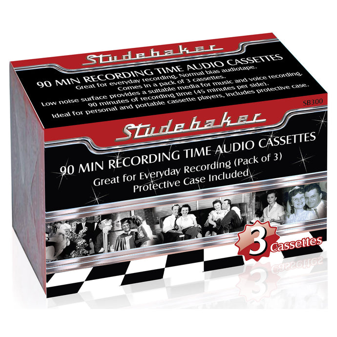 90 Min Recording Time Audio Cassettes (3-pack) - SB300