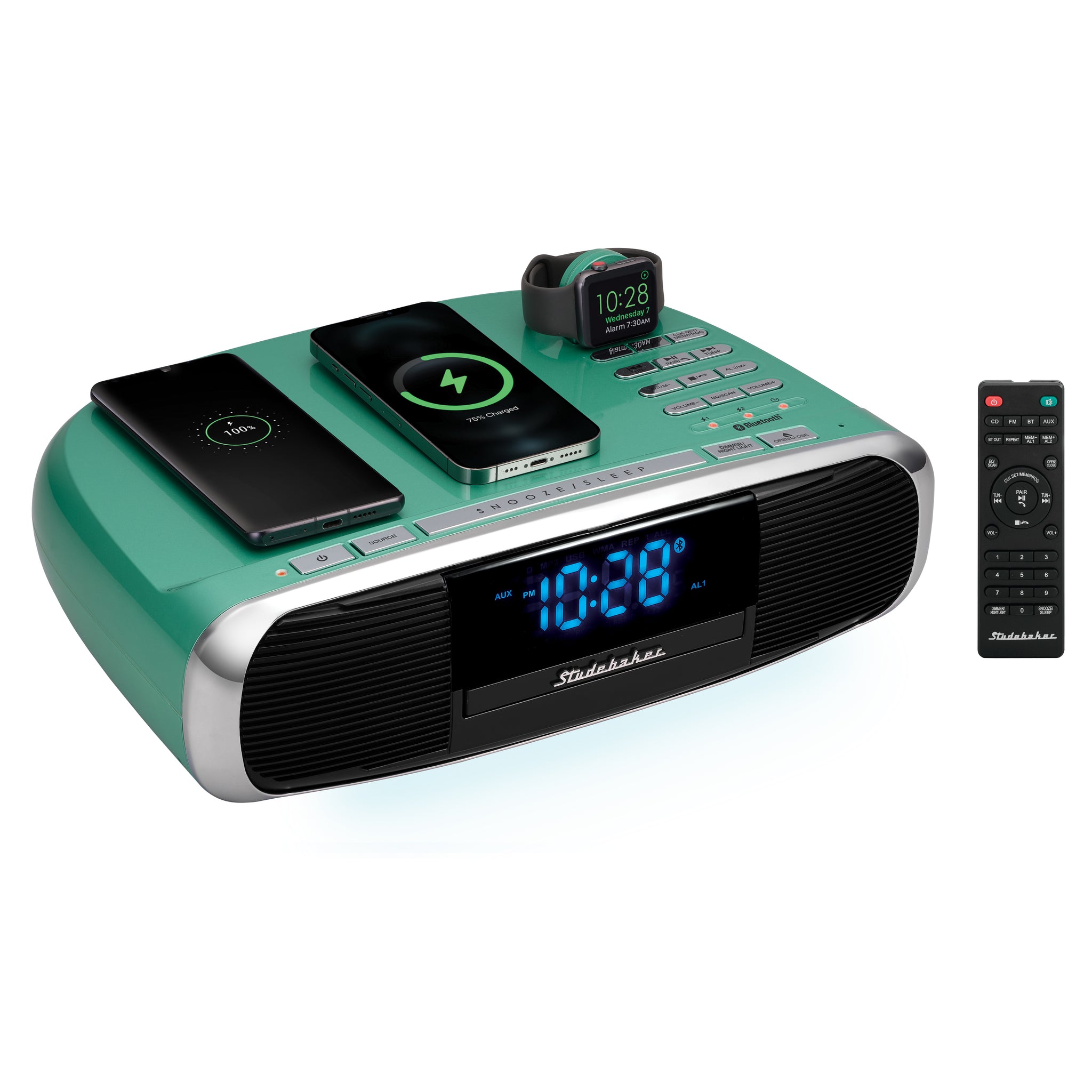 CD-speler FM/AM Digitale Radio-wekker, LCD Usb Muziekwekker Dual Speaker Tuning CD-muziekspeler Machine Instelbare Helderheid,zwart,Uptodate CD-speler FM/AM Digitale Radio-wekker, LCD Usb Muziekwekker Dual Speaker Tuning CD-muziekspeler Machine Instelbare Helderheid,zwart,Uptodate