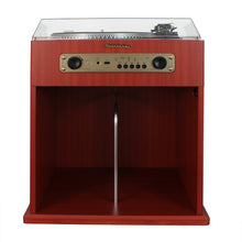 Load image into Gallery viewer, Floor Stand Turntable, Bluetooth Receiver, CD Player, FM Radio, Wood Cabinet, 3W RMS Speakers x 2 - SB6059
