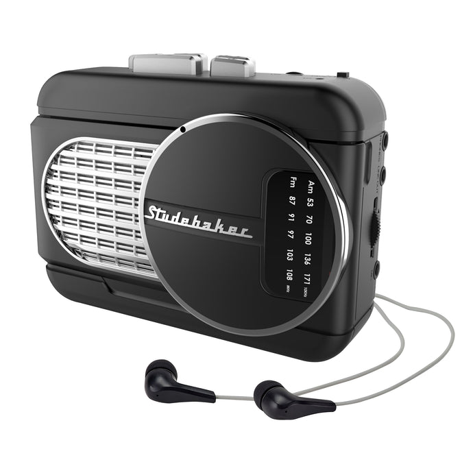 WALKABOUT II Personal Stereo Cassette Player with AM/FM Stereo Radio and Built-in Speaker - SB3675