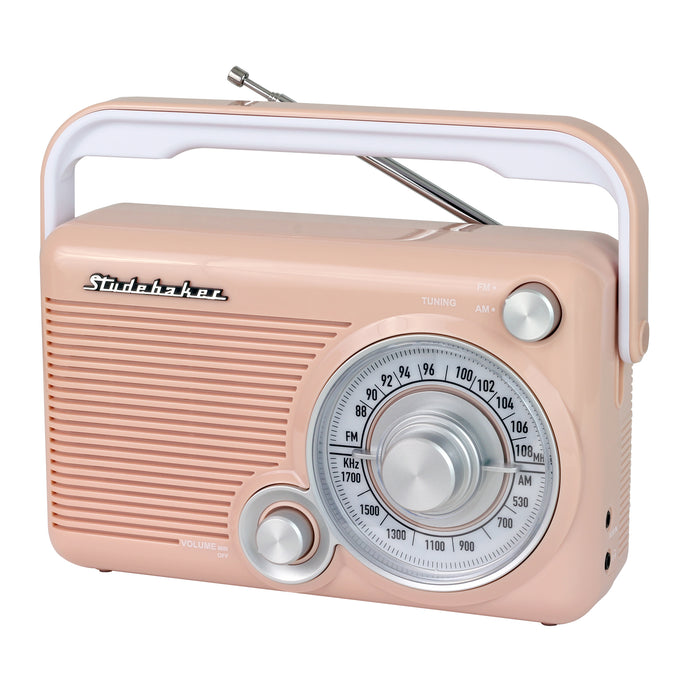 Portable AM/FM Radio - Nostalgic Retro Design - SB2002